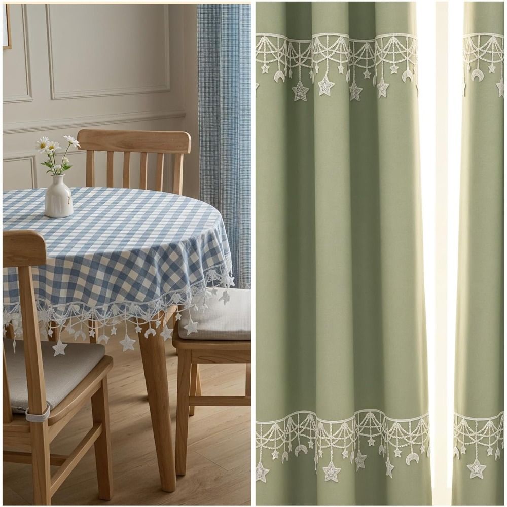 흑백 레이스 트림 리본 폭 10CM 별과 달 디자인 장 - Lace Ribbon Trim 리뷰 및 가격