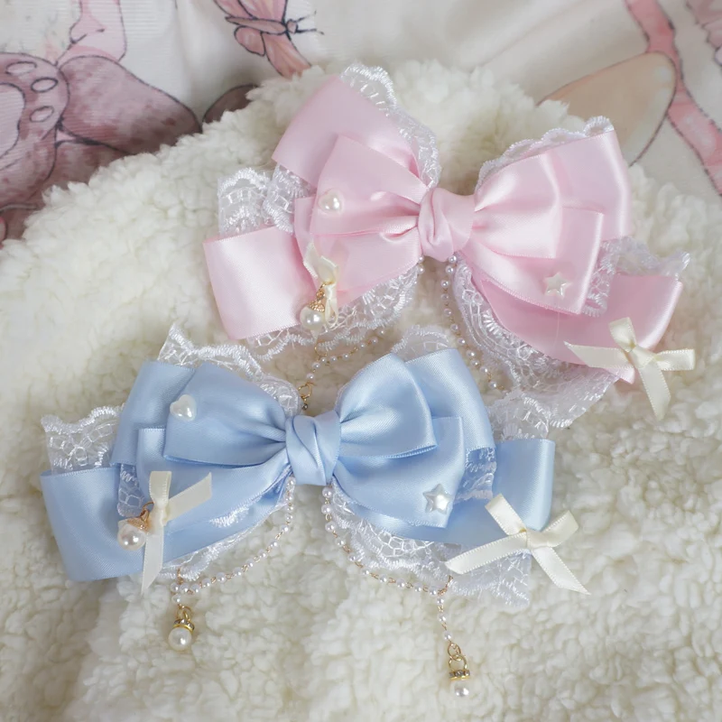 리본 레이스 레이스 진주 체인 큰 리본 진주 핑크 KC - Lace Ribbon Trim 리뷰 및 가격