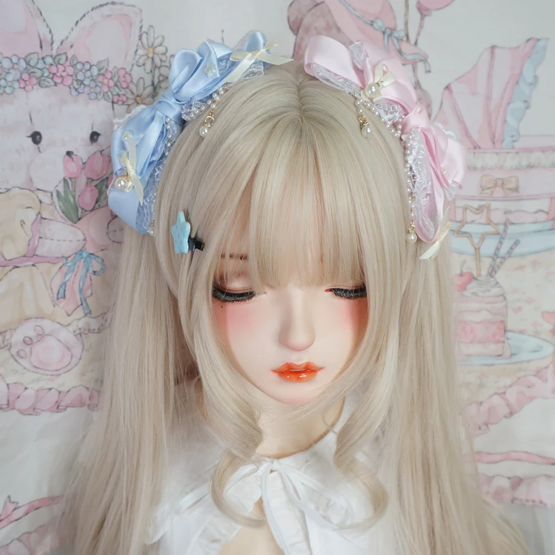 리본 레이스 레이스 진주 체인 큰 리본 진주 핑크 KC - Lace Ribbon Trim 리뷰 및 가격