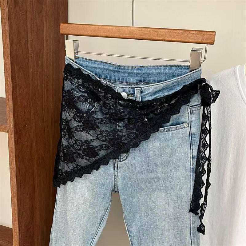 삼각형 레이스 숏 스커트 하프 스커트 엉덩이 커튼 레이 - Lace Ribbon Trim 리뷰 및 가격