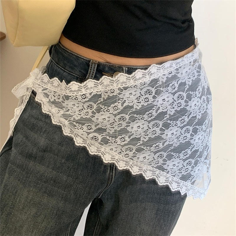 삼각형 레이스 숏 스커트 하프 스커트 엉덩이 커튼 레이 - Lace Ribbon Trim 리뷰 및 가격